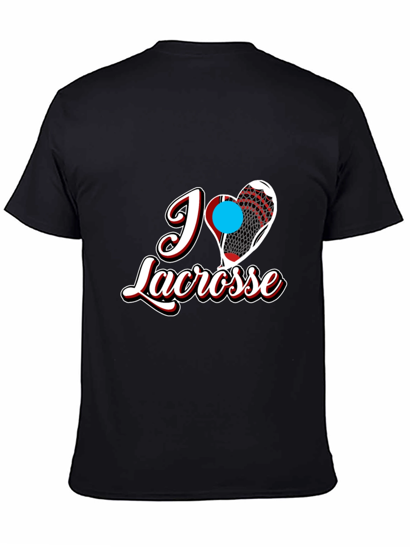 I Heart Lacrosse Black T-Shirt