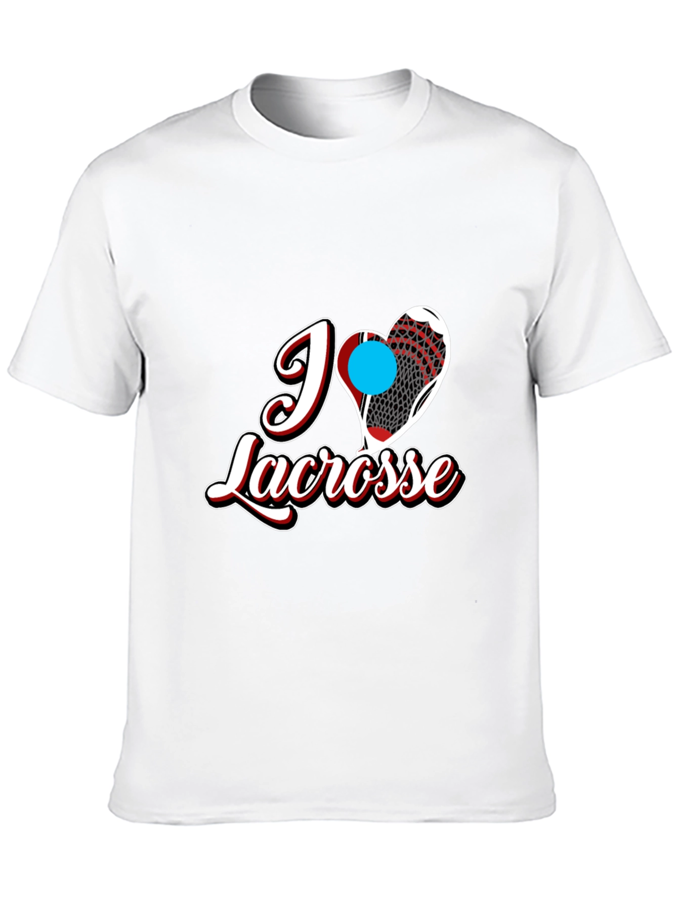 I Heart Lacrosse Black T-Shirt