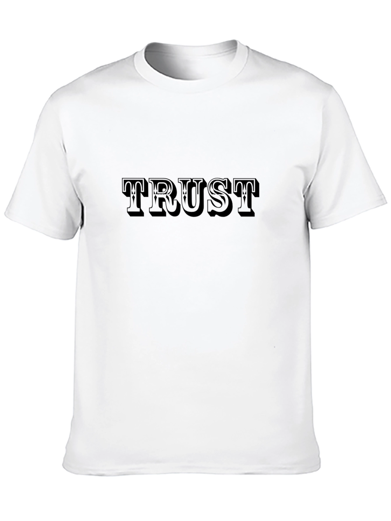 TRUST Graphic Tee - Stylish Black Cotton T-Shirt