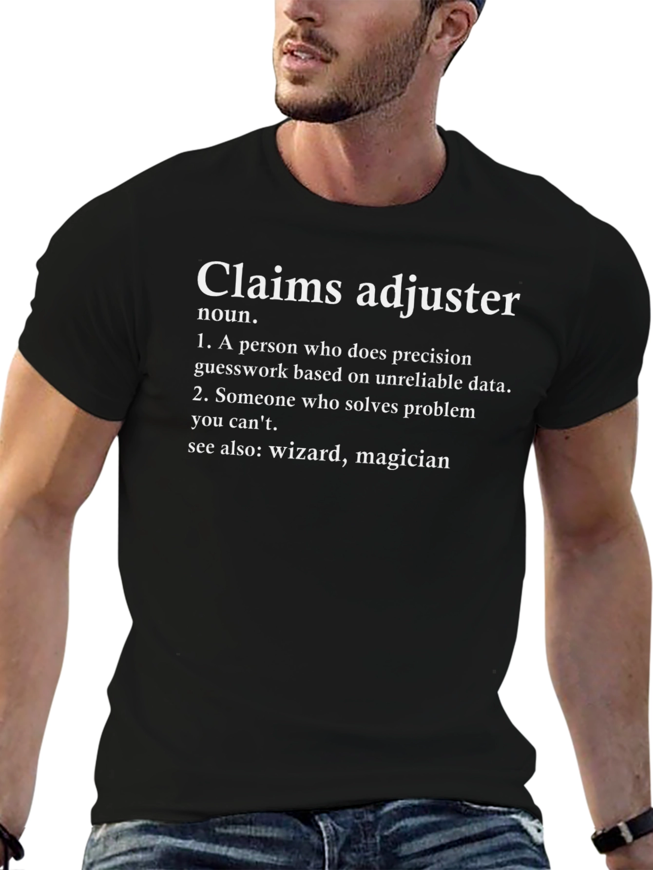 Claims Adjuster Definition Black T-Shirt