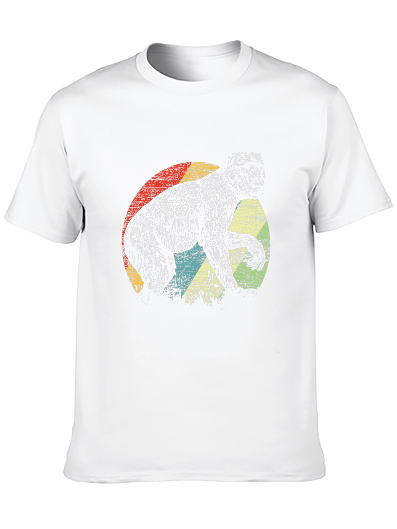 Retro Monkey Graphic Tee - Black Cotton