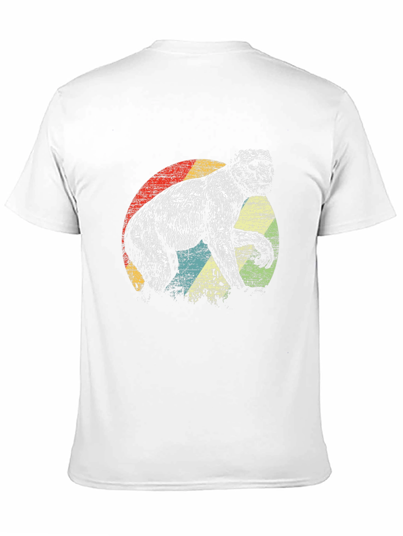 Retro Monkey Graphic Tee - Black Cotton