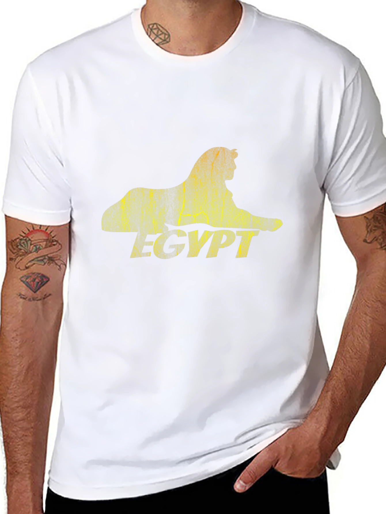 Egypt Sphinx Graphic Black T-Shirt