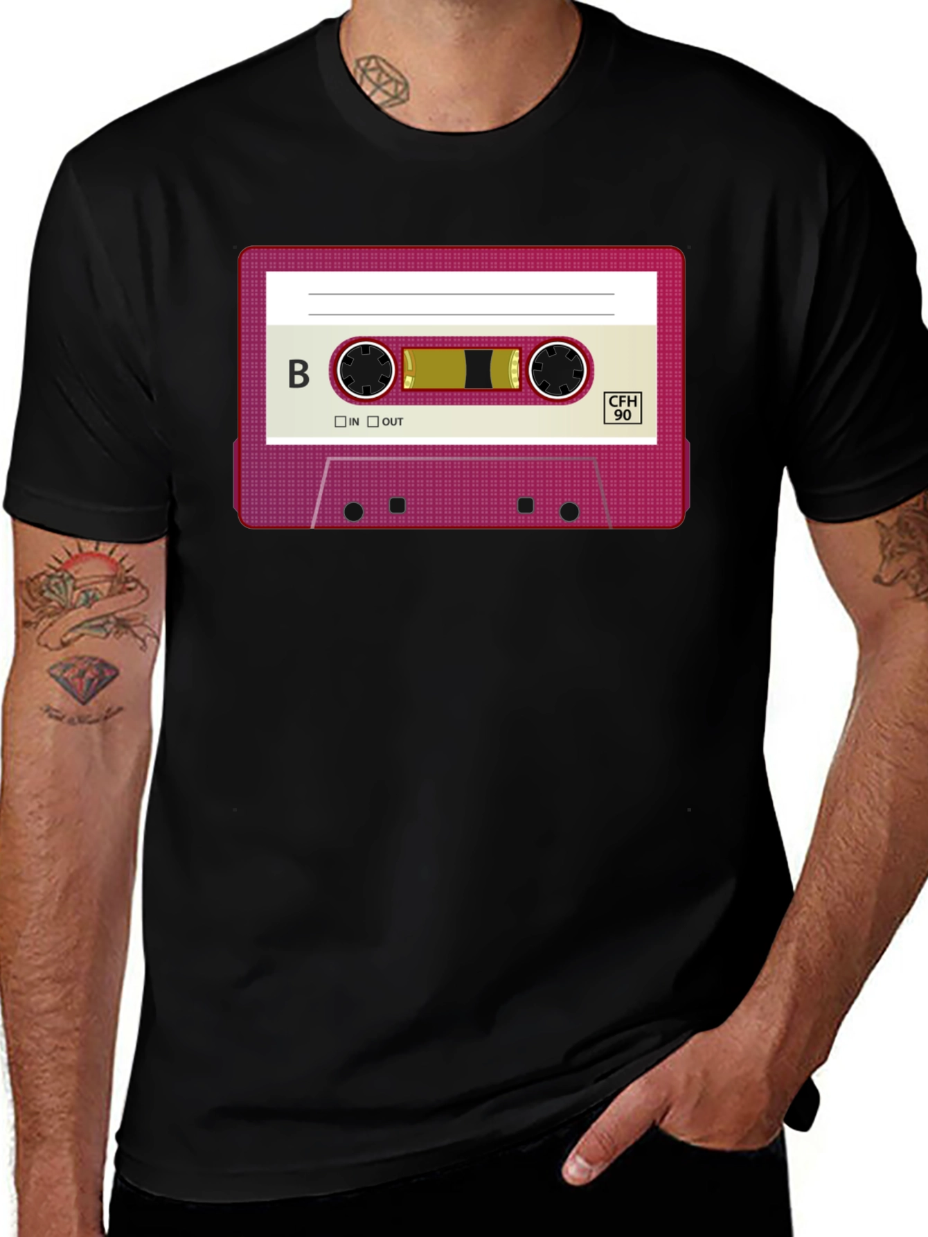 Retro Cassette Tape Graphic T-Shirt - Classic Throwback Tee