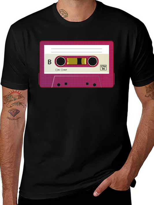 Retro Cassette Tape Graphic T-Shirt - Classic Throwback Tee