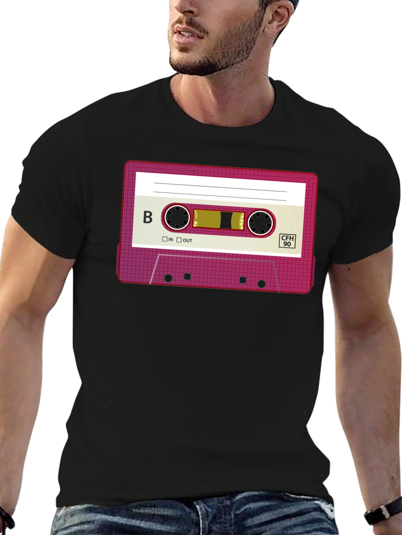 Retro Cassette Tape Graphic T-Shirt - Classic Throwback Tee