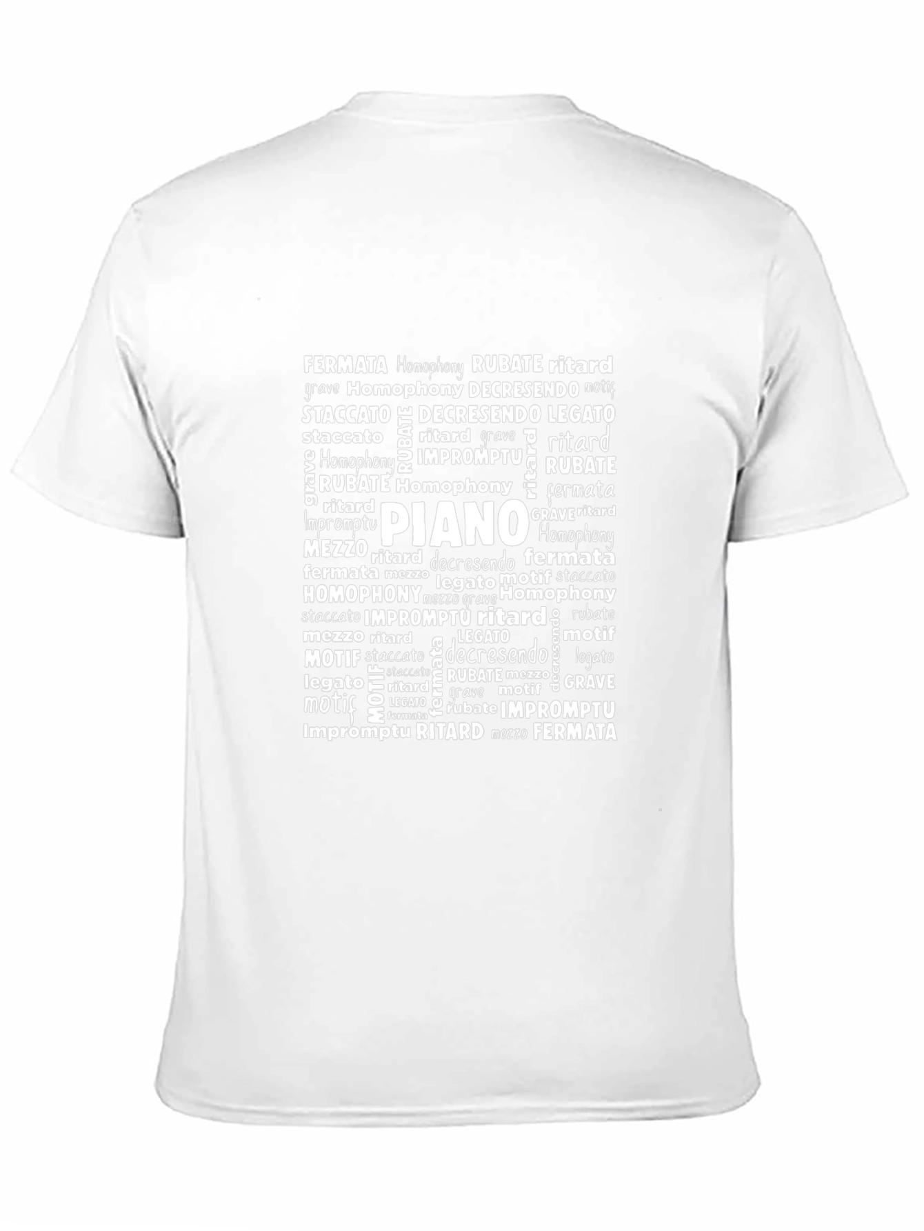 Music Terms Piano T-Shirt - Black