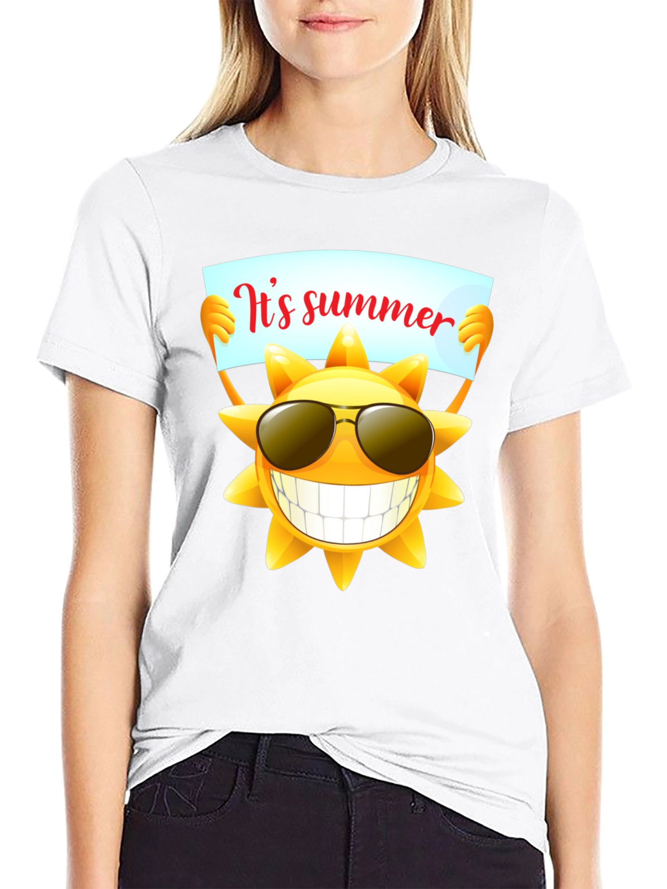 Summer Fun T-Shirt - Smiling Sun with Sunglasses