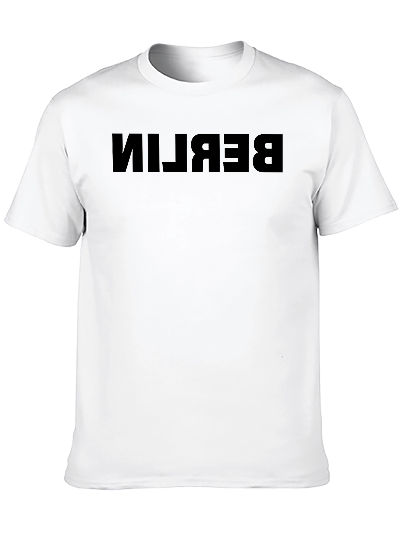 Berlin Reverse Print Black T-Shirt