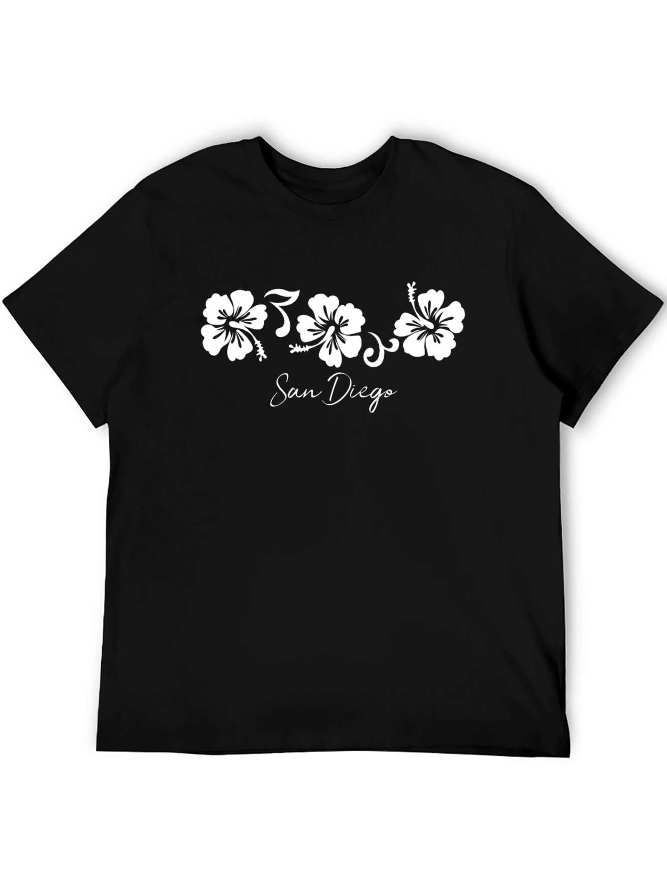 San Diego Hibiscus Black T-Shirt