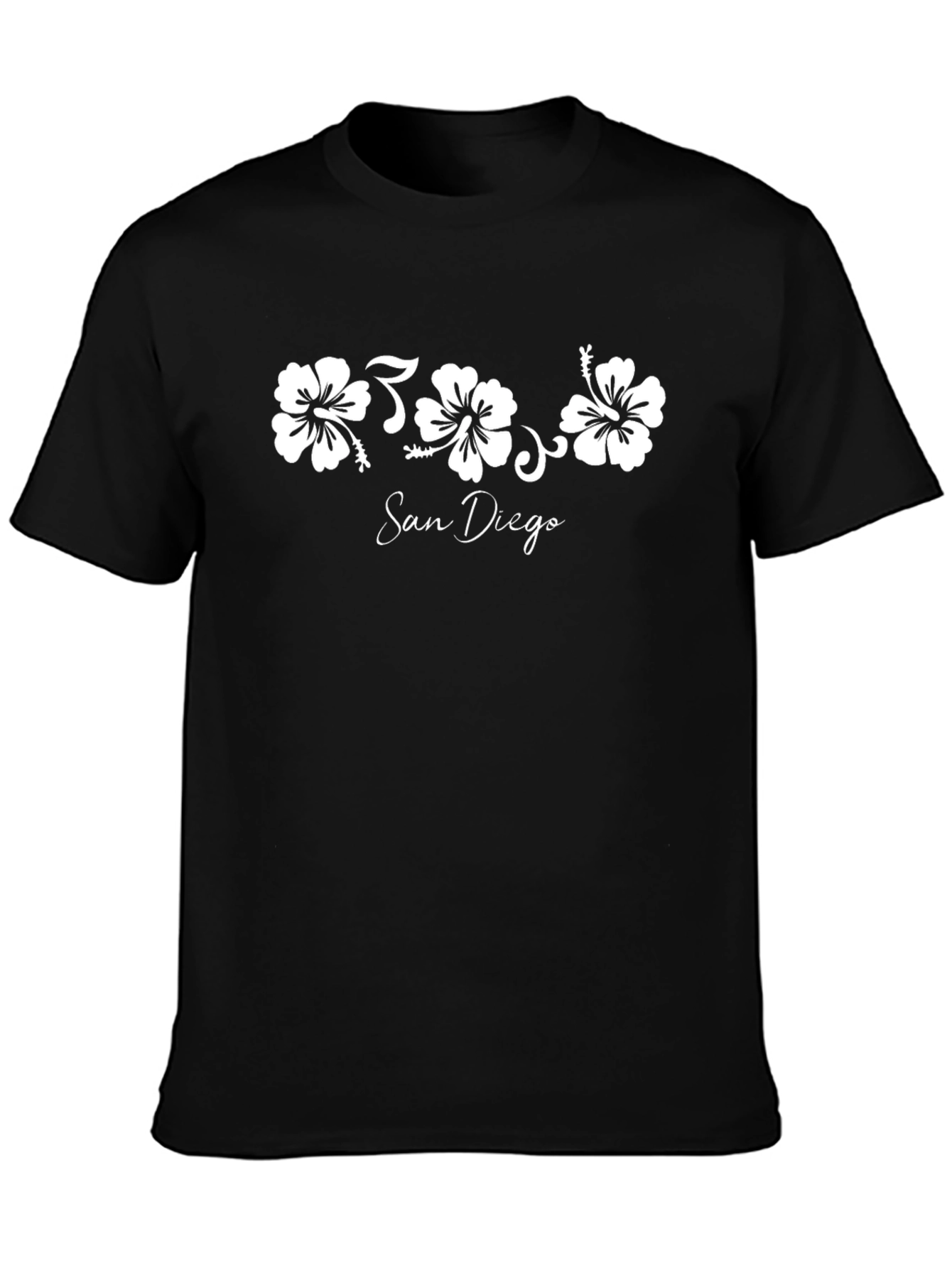 San Diego Hibiscus Black T-Shirt