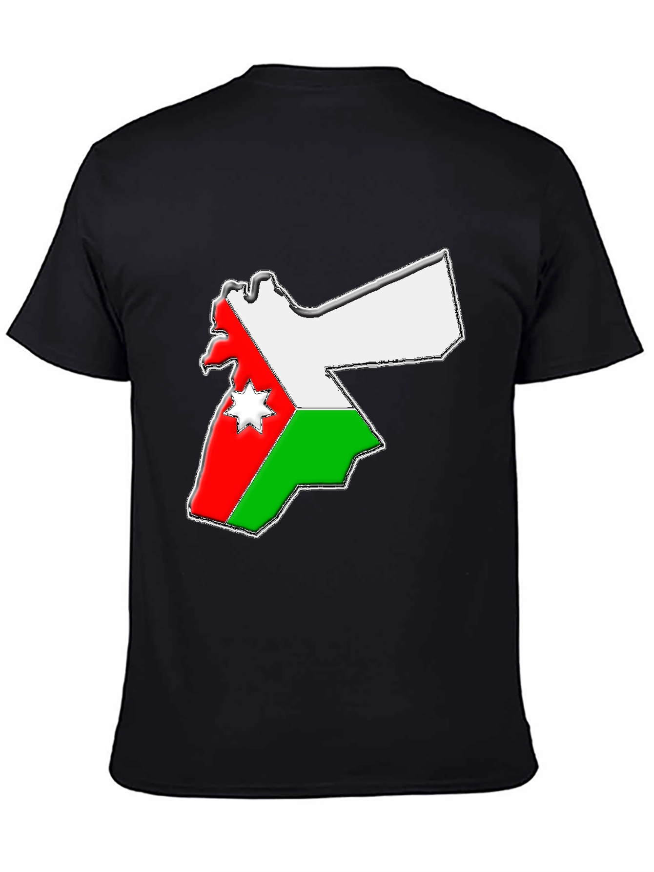 Jordan Flag Map T-Shirt - Black Tee