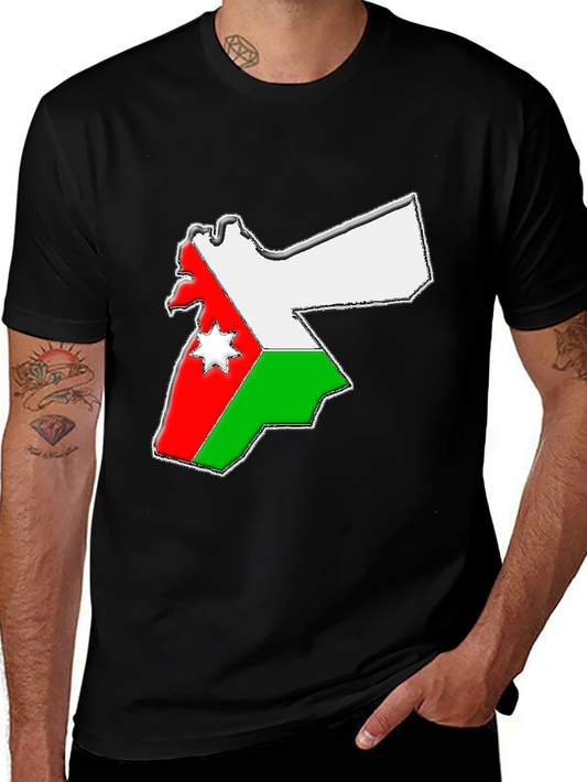 Jordan Flag Map T-Shirt - Black Tee