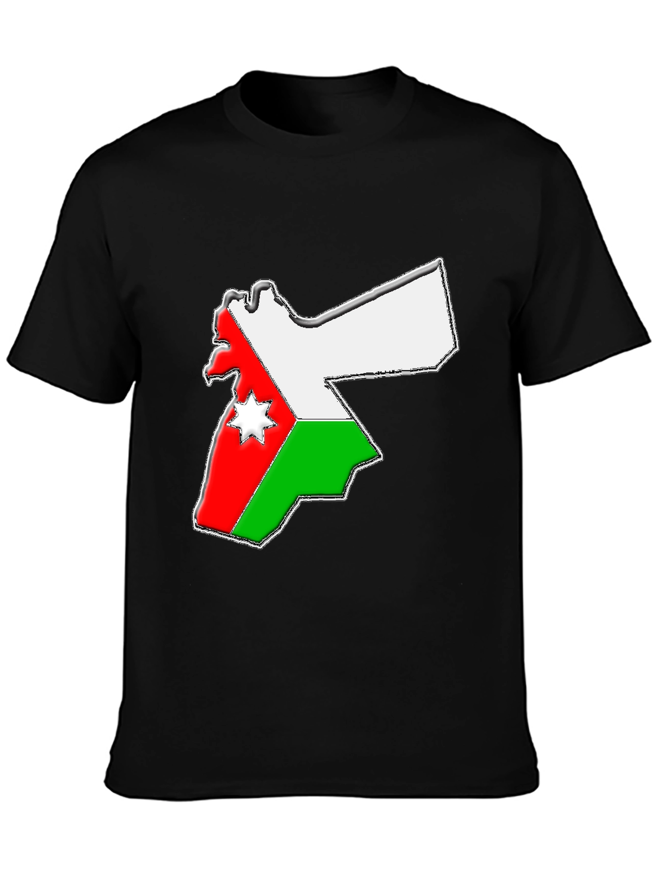 Jordan Flag Map T-Shirt - Black Tee