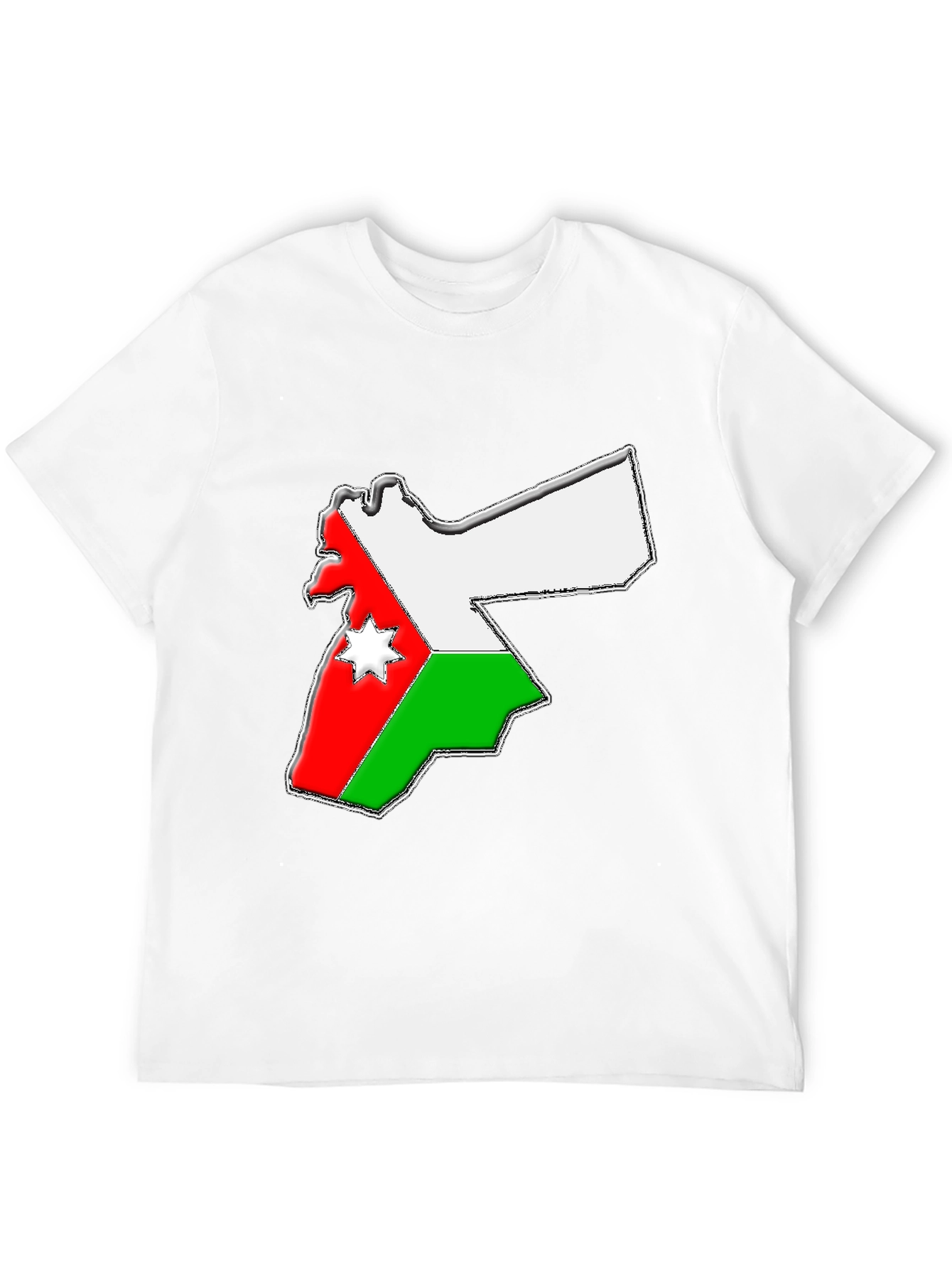 Jordan Flag Map T-Shirt - Black Tee