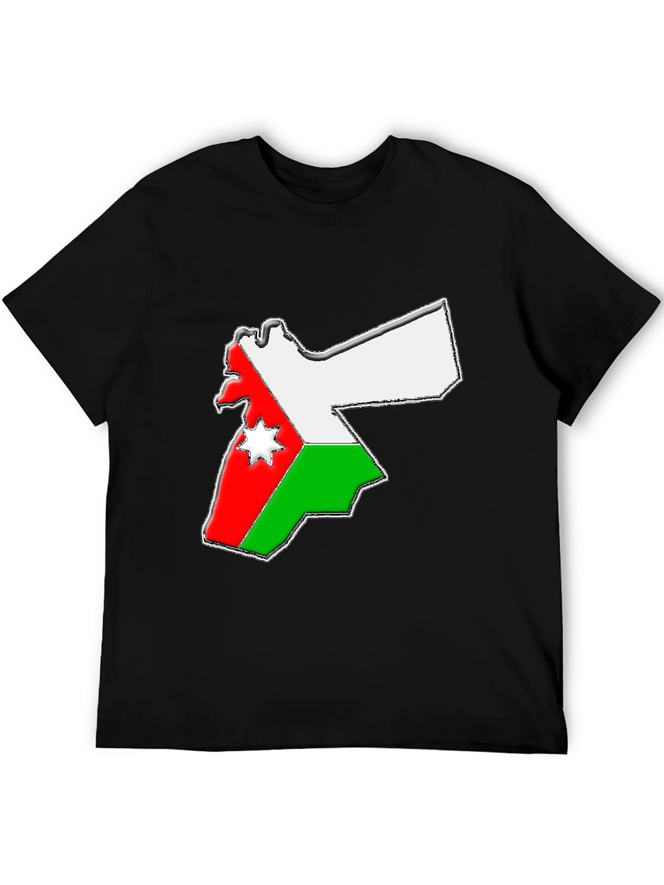 Jordan Flag Map T-Shirt - Black Tee