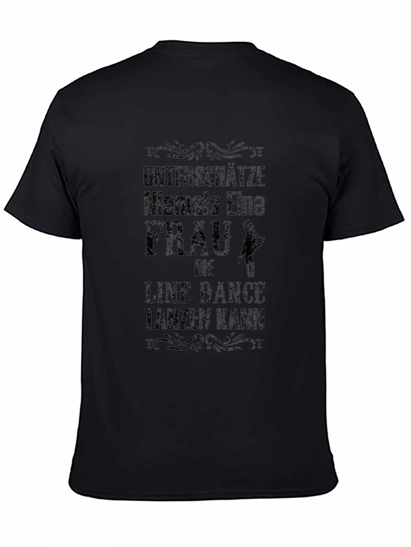 Line Dance Frau T-Shirt - Black Graphic Tee