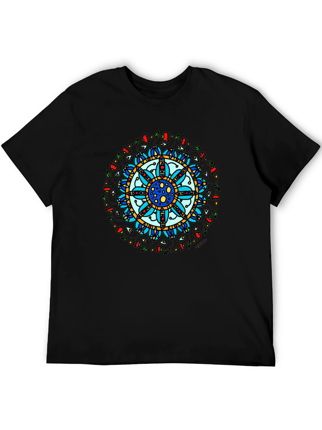 Mandala Art Black T-Shirt