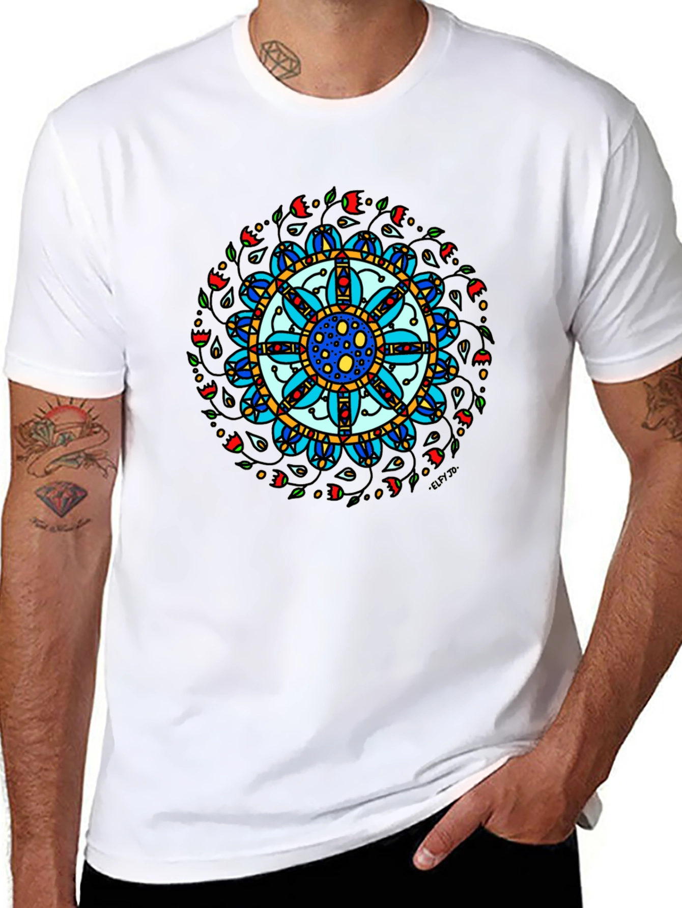 Mandala Art Black T-Shirt