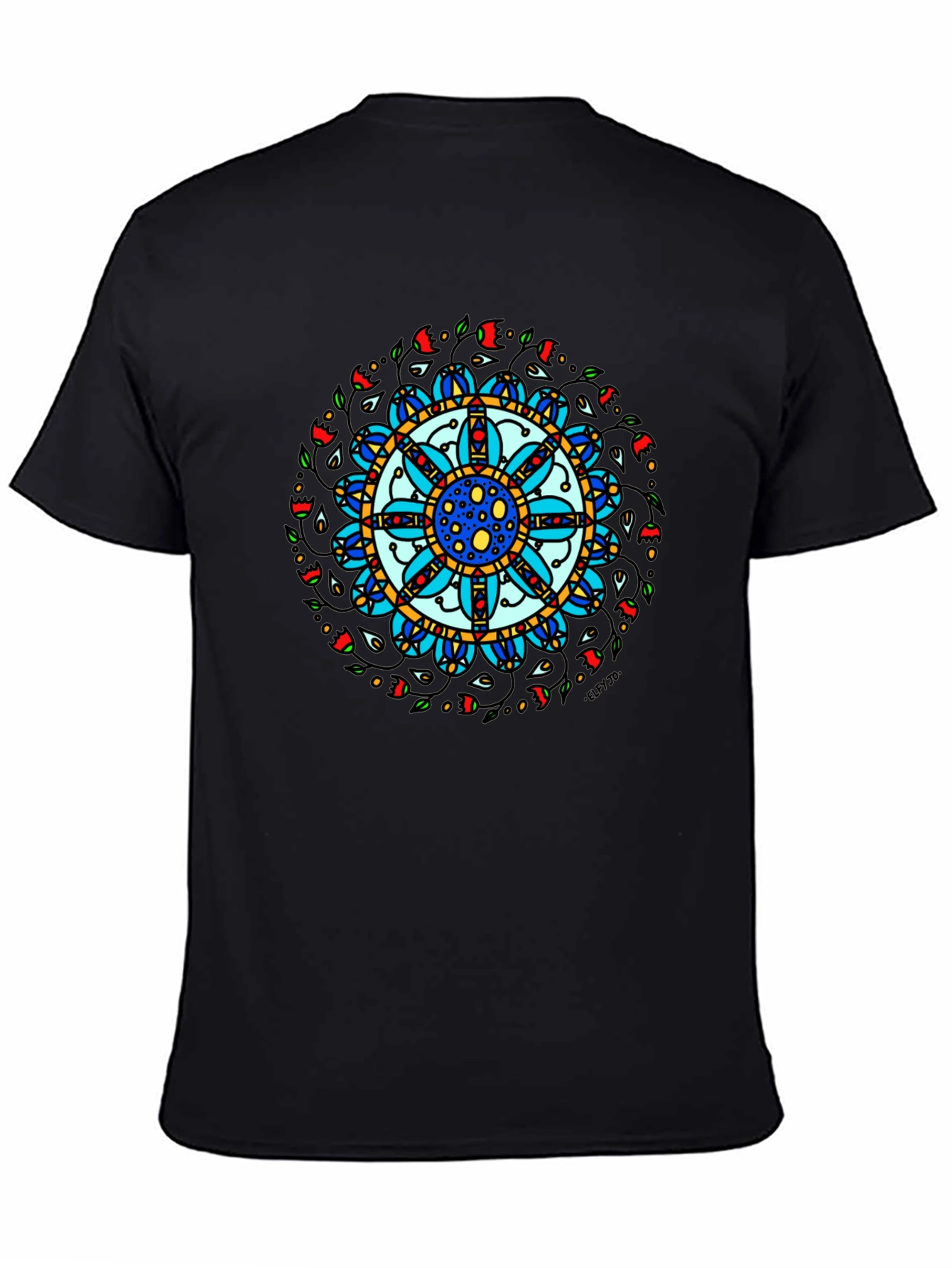 Mandala Art Black T-Shirt