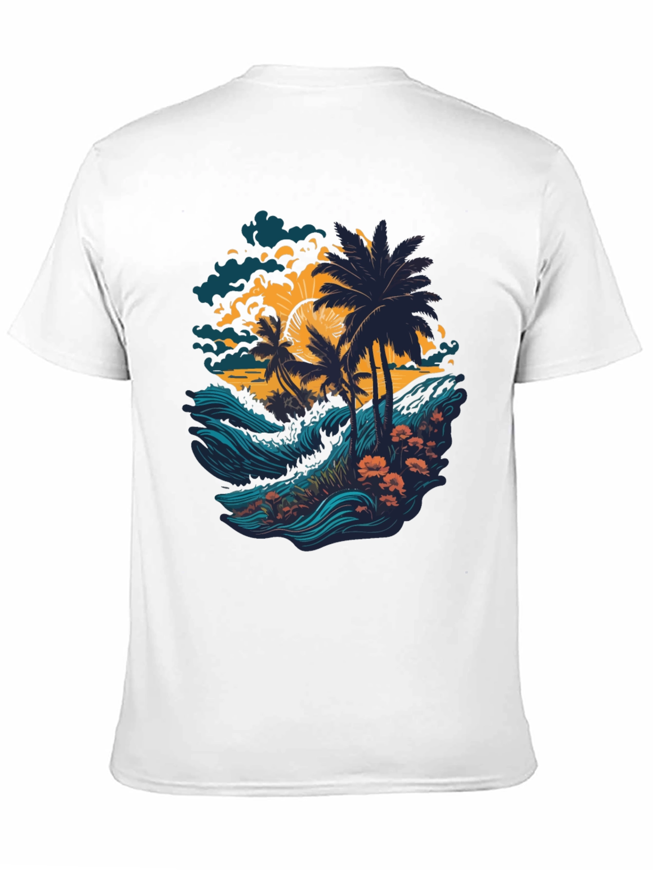 Tropical Palm Tree Graphic T-Shirt