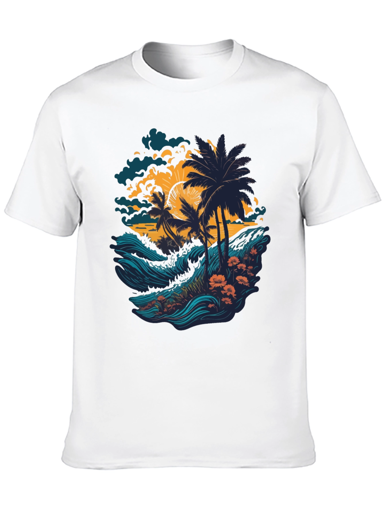 Tropical Palm Tree Graphic T-Shirt