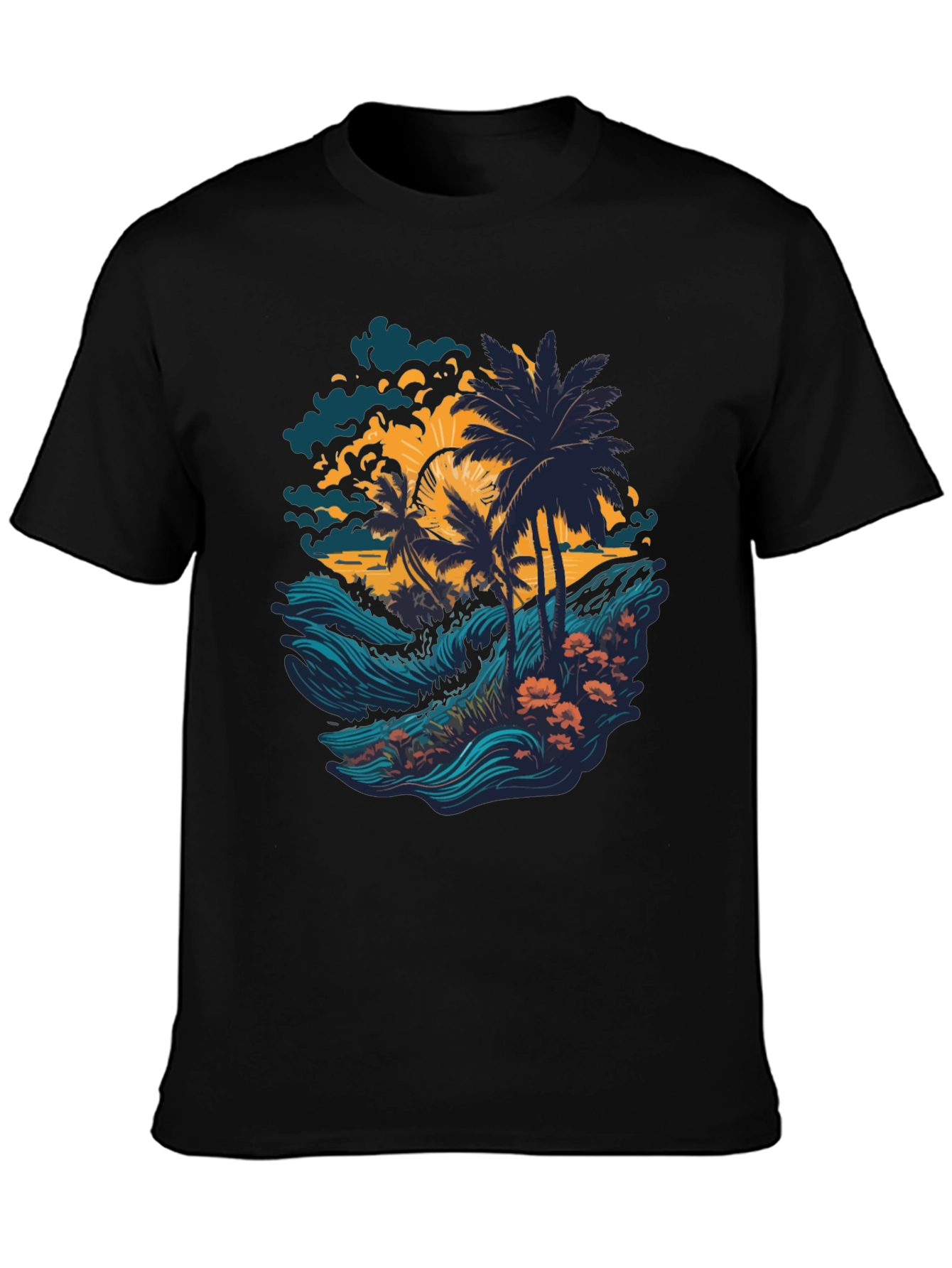 Tropical Palm Tree Graphic T-Shirt