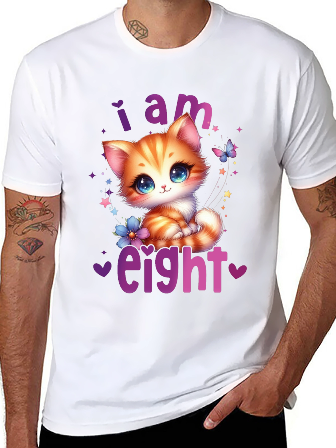 I Am Eight Cat T-Shirt