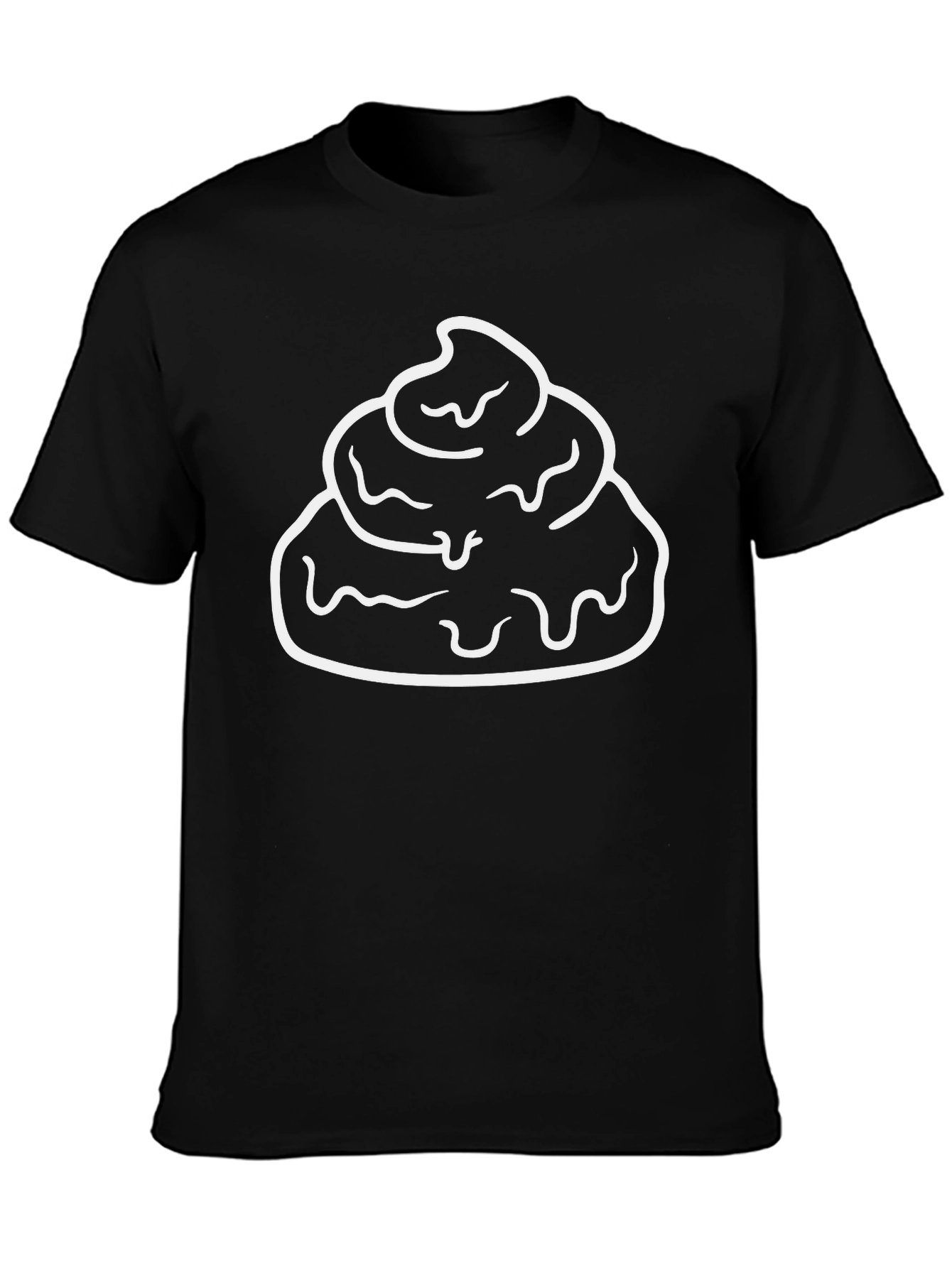 Funny Poop Emoji Black T-Shirt