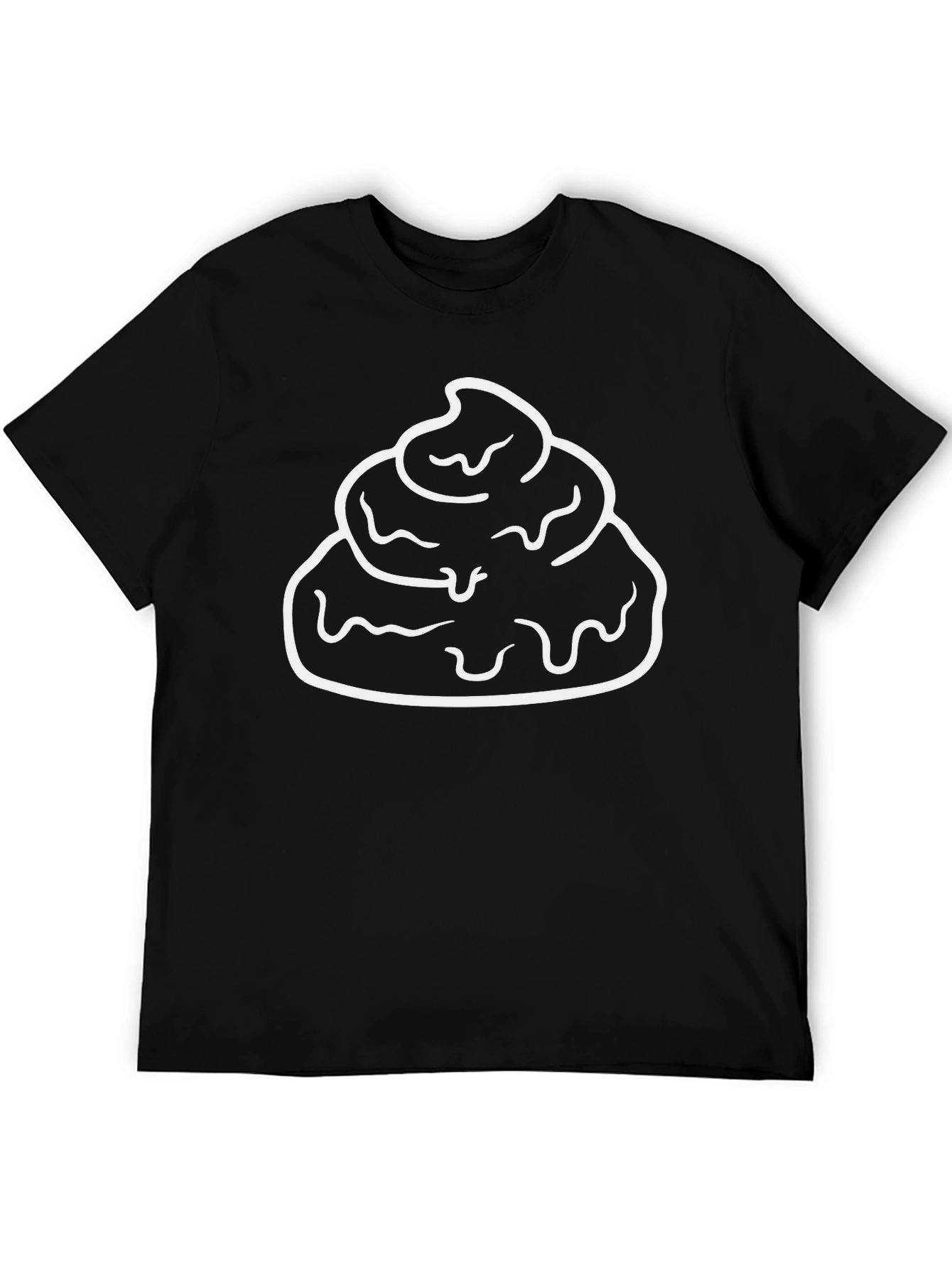 Funny Poop Emoji Black T-Shirt