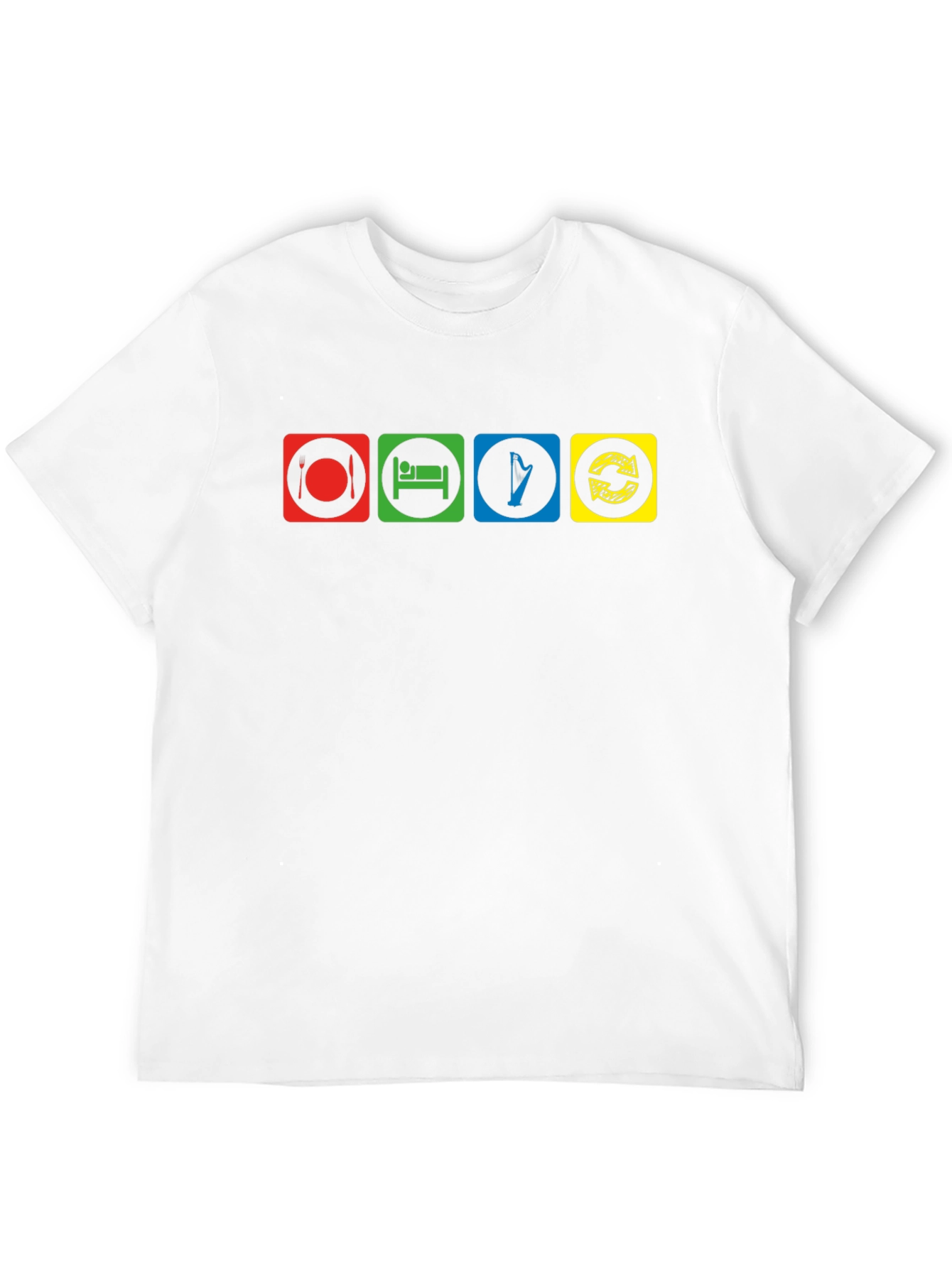 Eat Sleep Harp Repeat Black T-Shirt