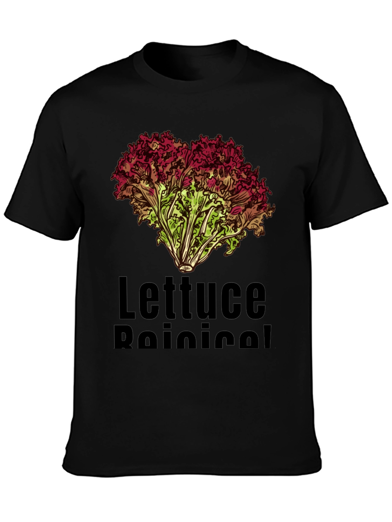 Lettuce Botanical T-Shirt Black