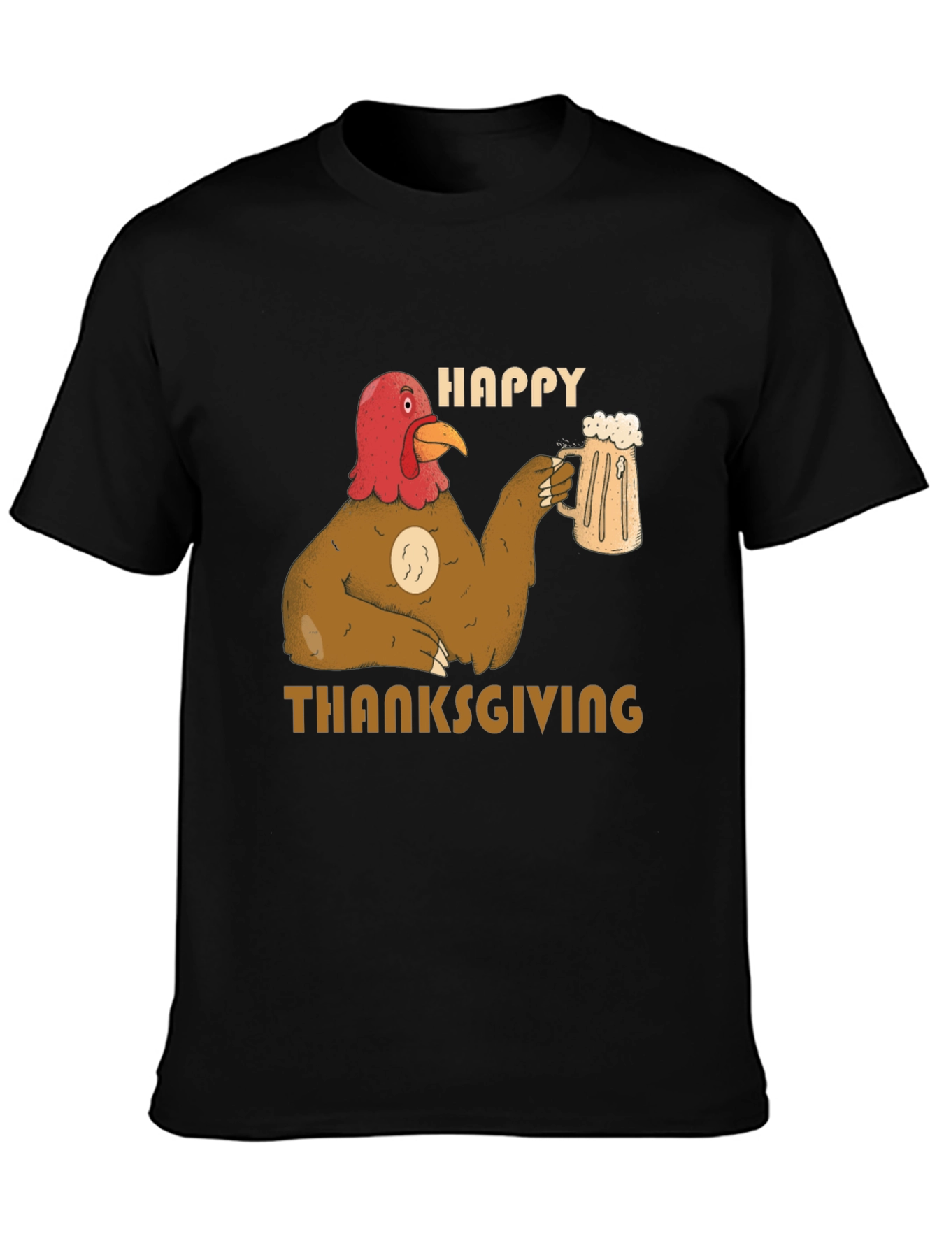 Happy Thanksgiving Turkey Beer T-Shirt