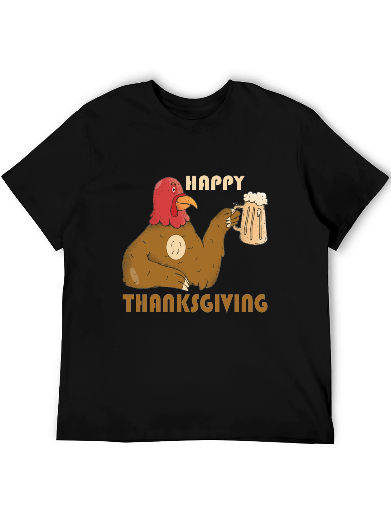 Happy Thanksgiving Turkey Beer T-Shirt