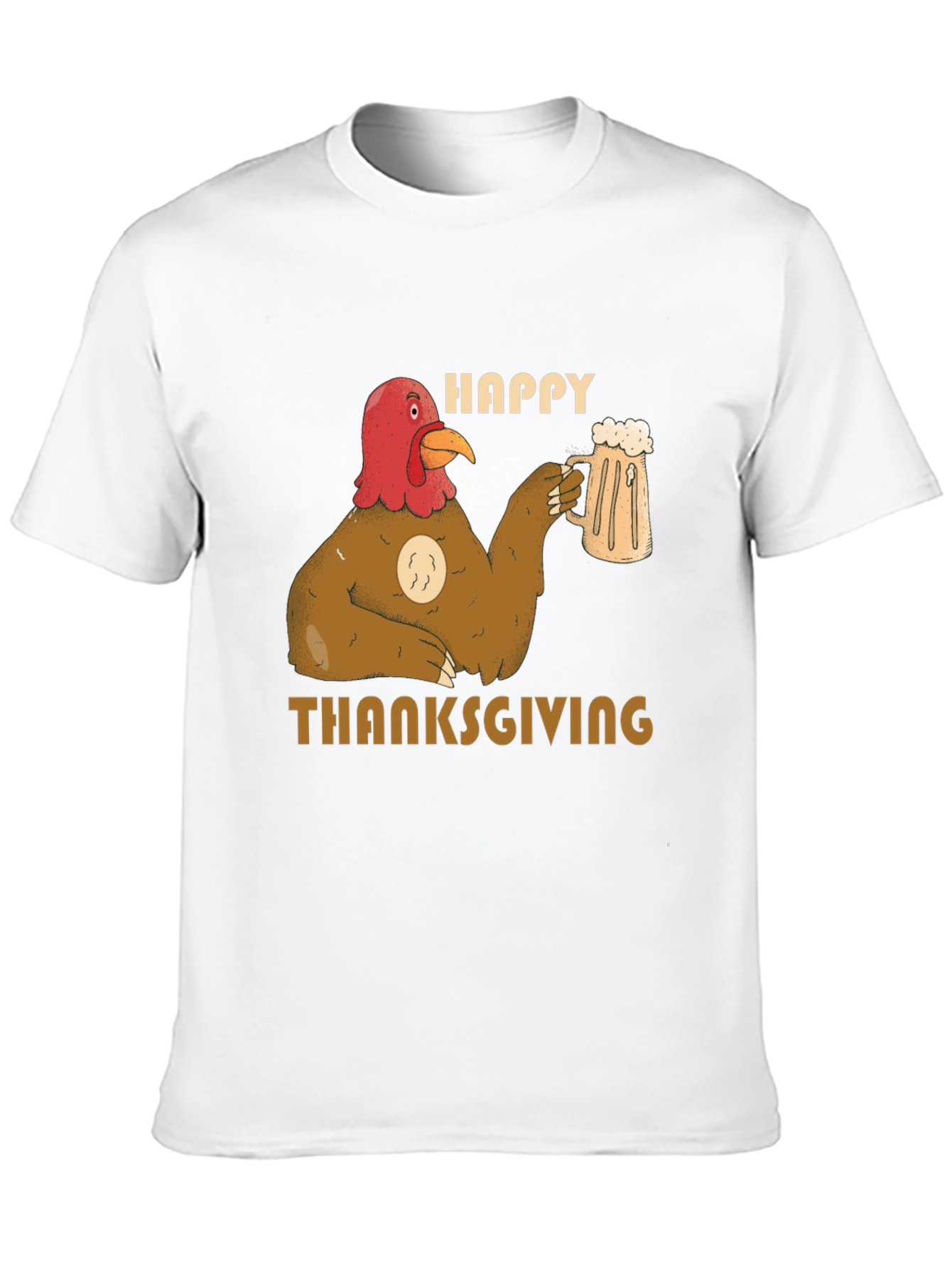 Happy Thanksgiving Turkey Beer T-Shirt