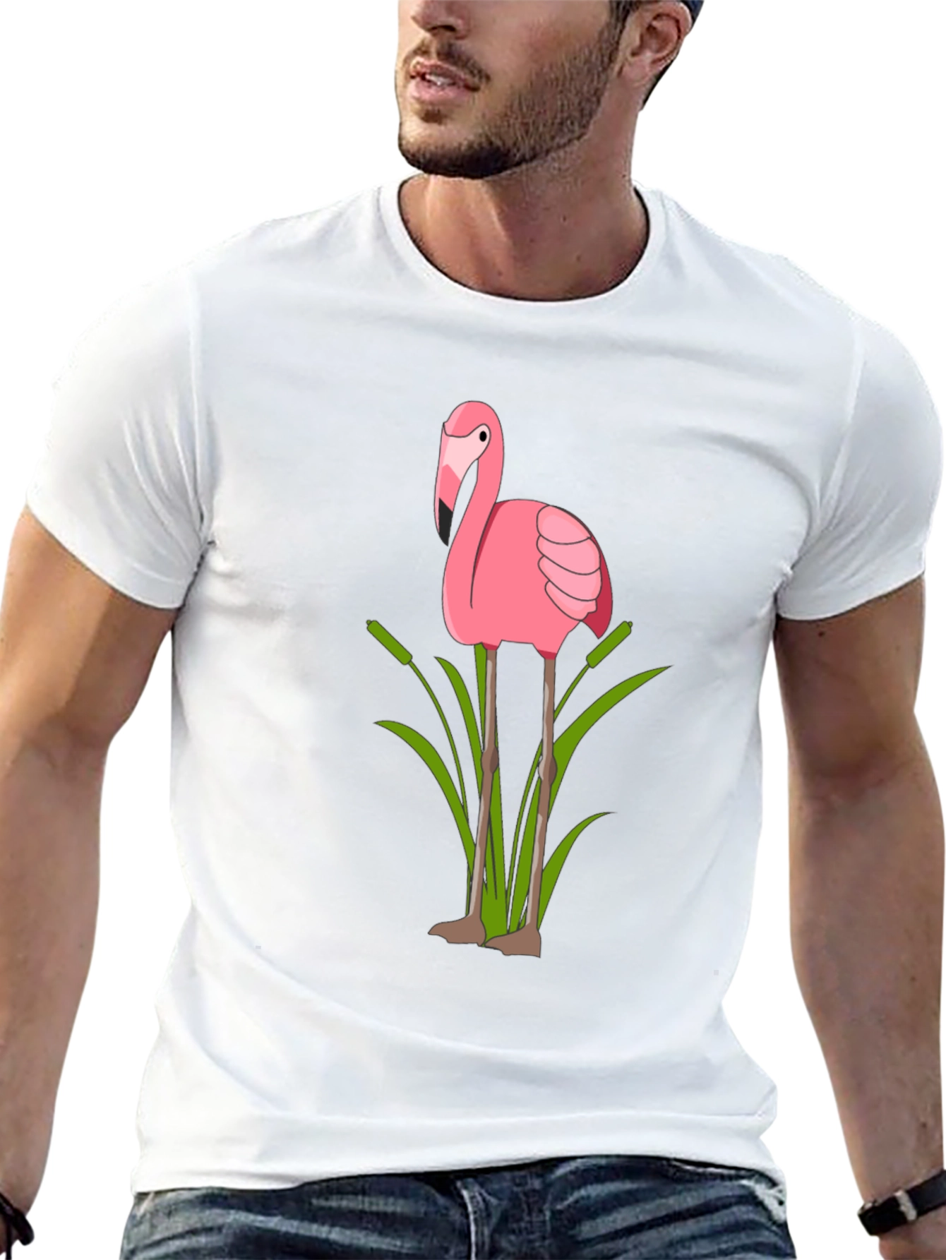 Flamingo Graphic Tee - Black T-Shirt