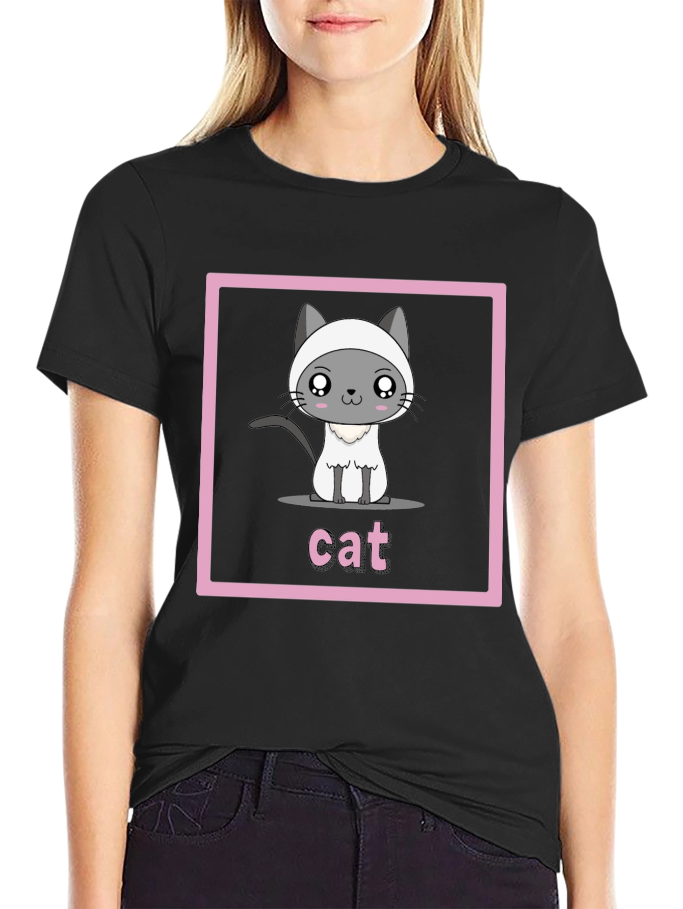 Cute Cartoon Cat T-Shirt