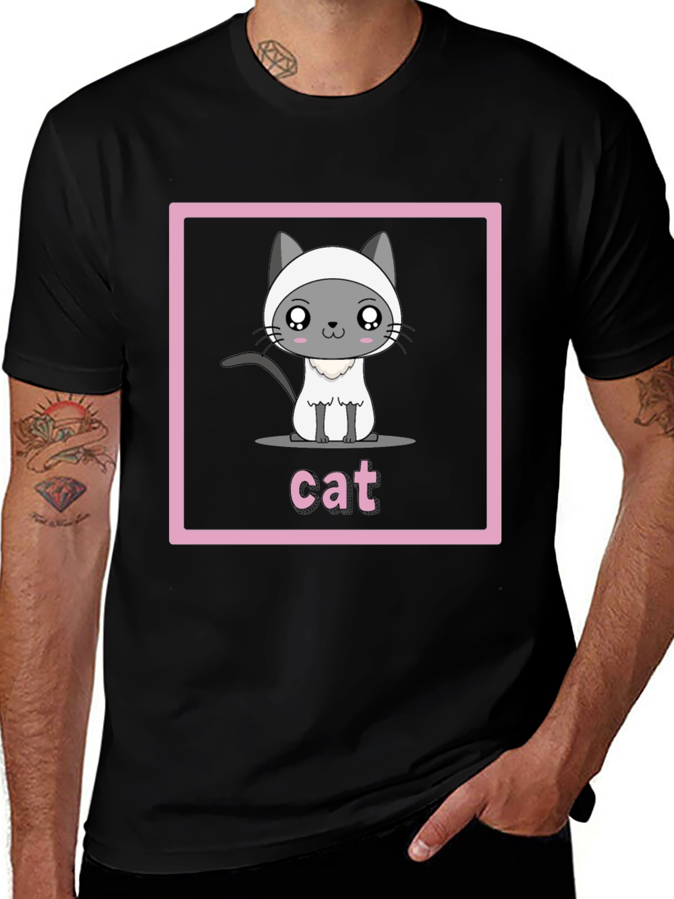 Cute Cartoon Cat T-Shirt