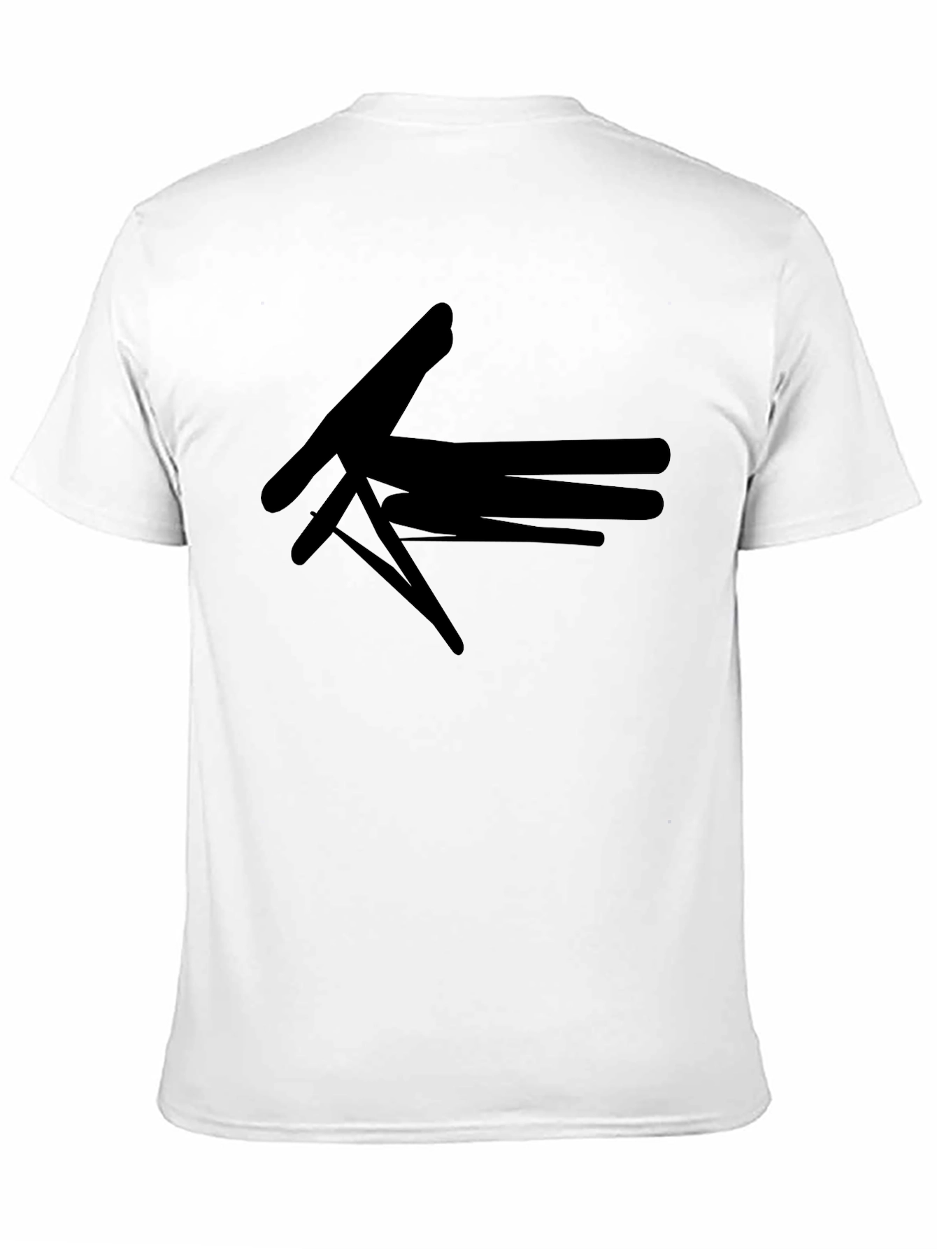 Mens Black Graphic Tee - Abstract Design