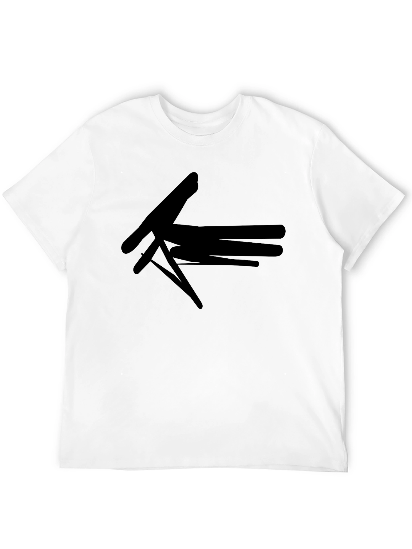 Mens Black Graphic Tee - Abstract Design