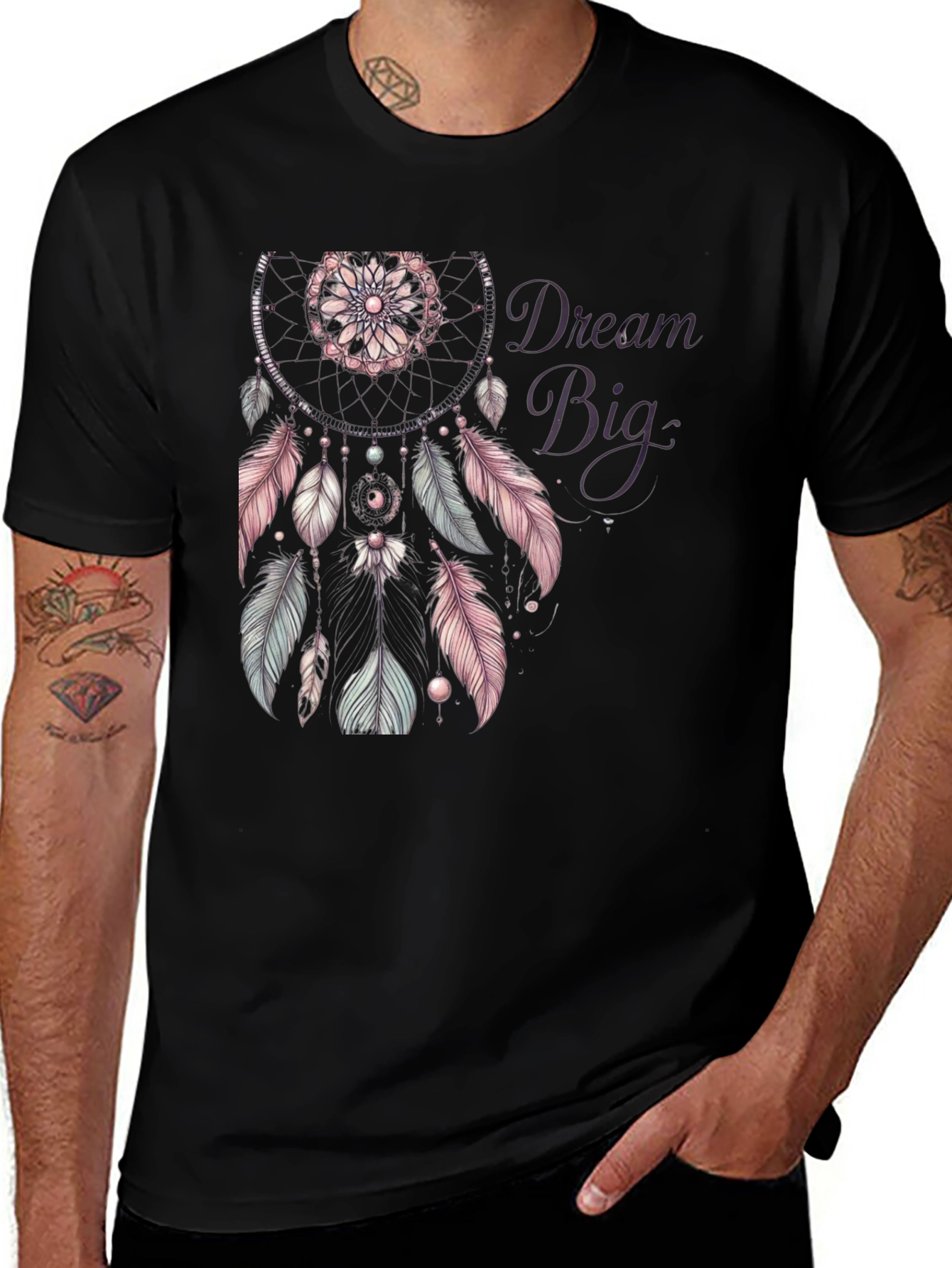 Dream Big Graphic Tee - Stylish Black T-Shirt