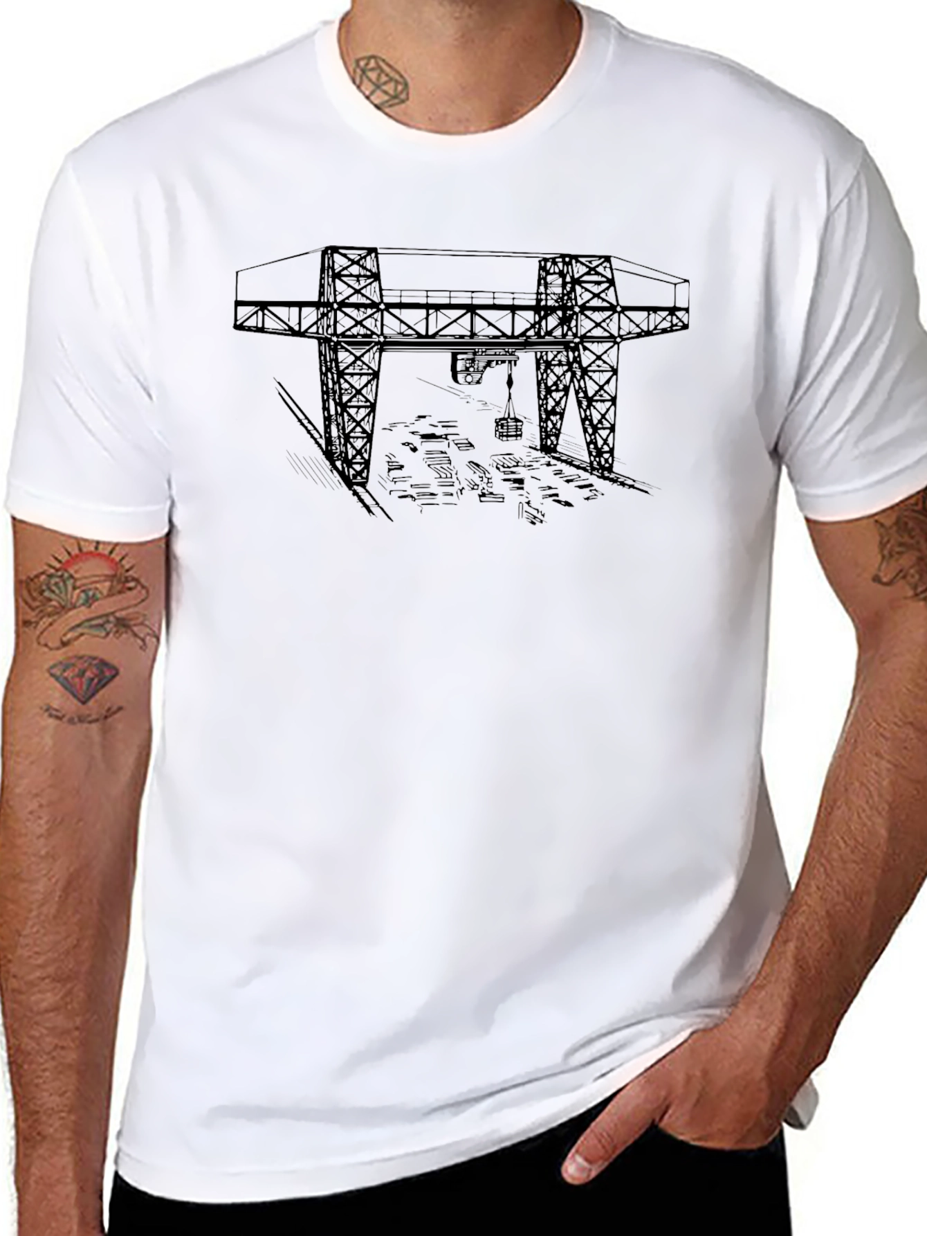 Graphic Print Black T-Shirt