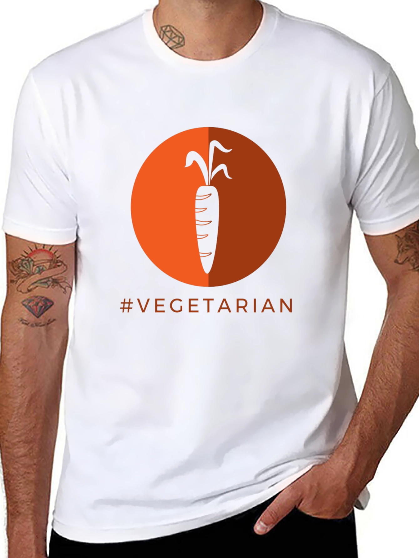 Vegetarian T-Shirt - Carrot Design