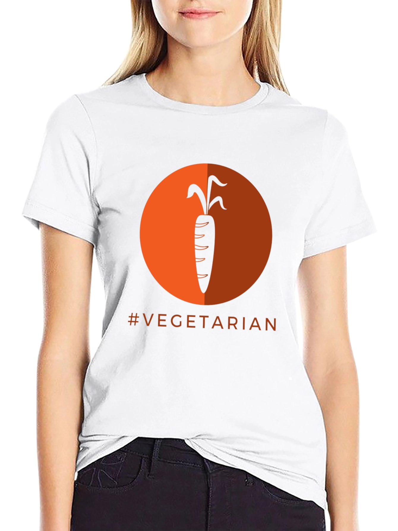 Vegetarian T-Shirt - Carrot Design