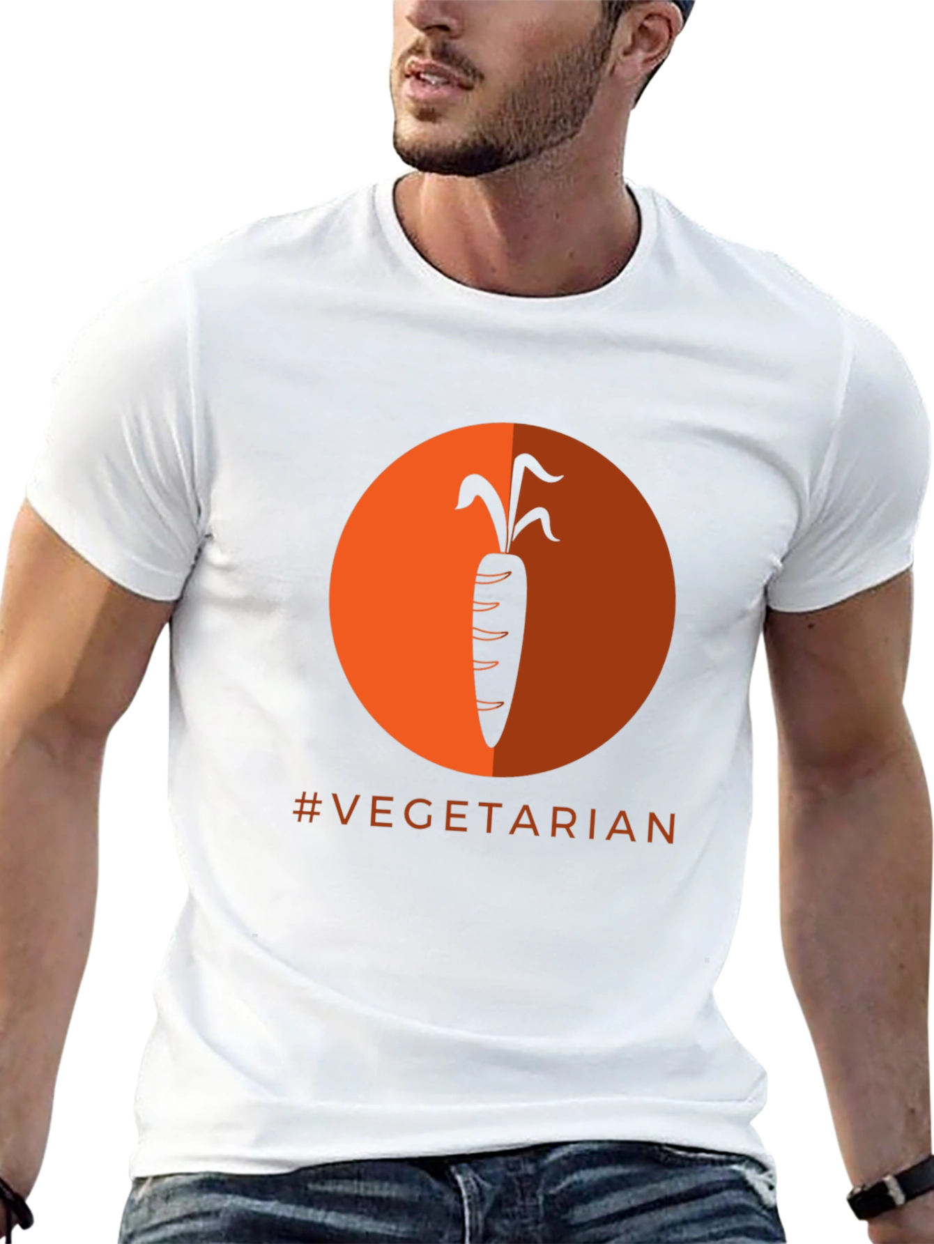 Vegetarian T-Shirt - Carrot Design