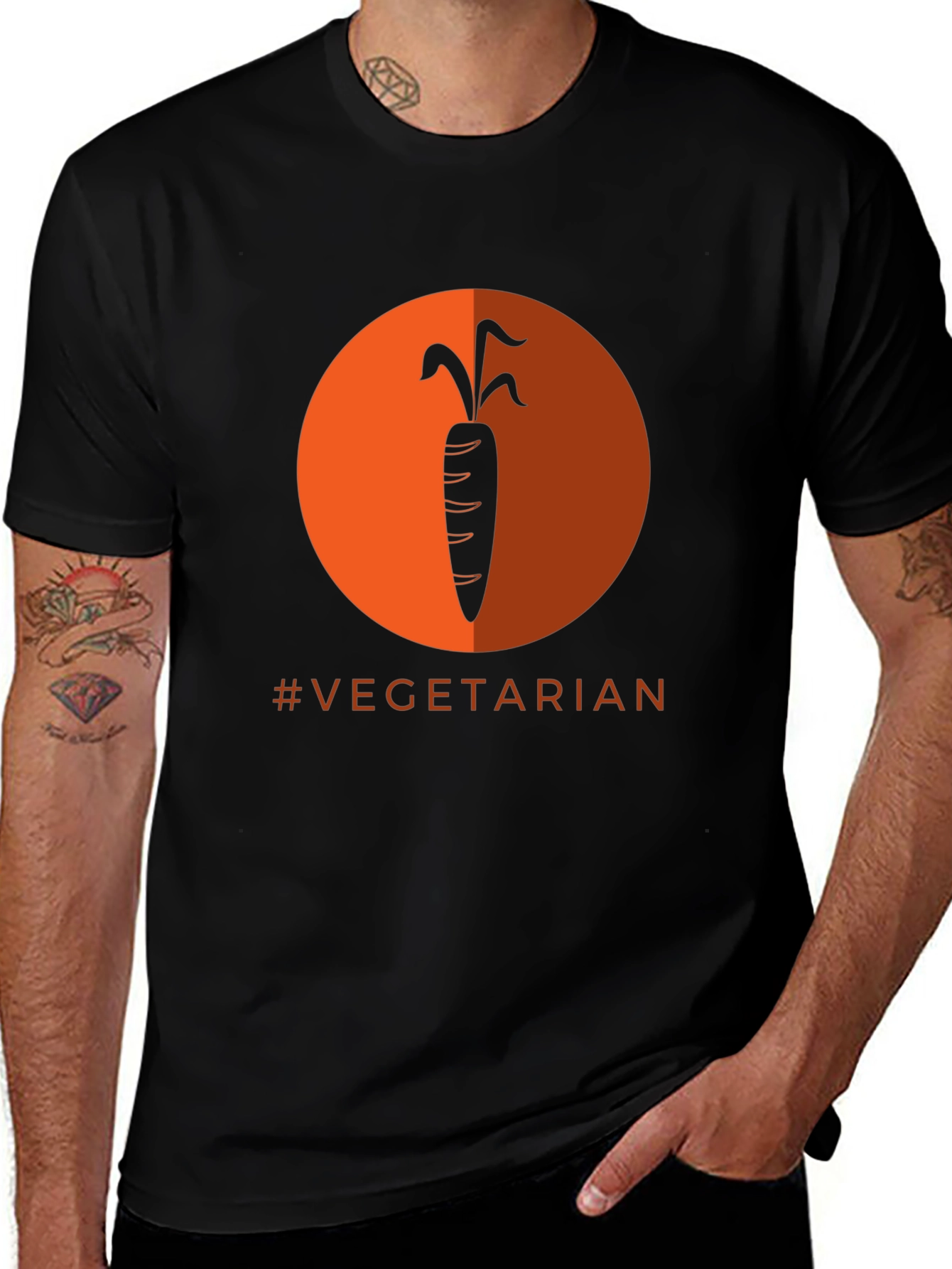 Vegetarian T-Shirt - Carrot Design