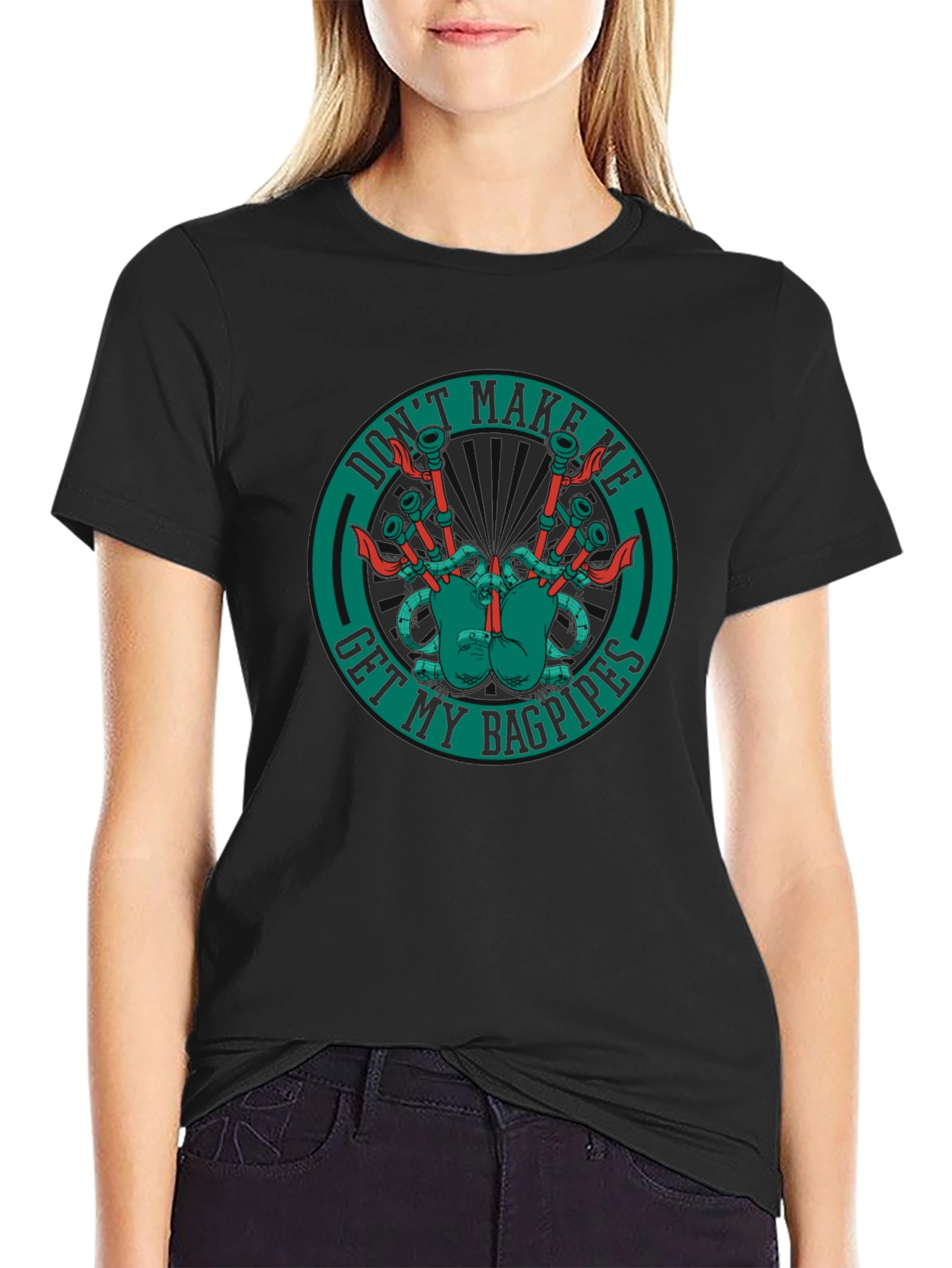 Dont Make Me Get My Bagpipes Graphic T-Shirt