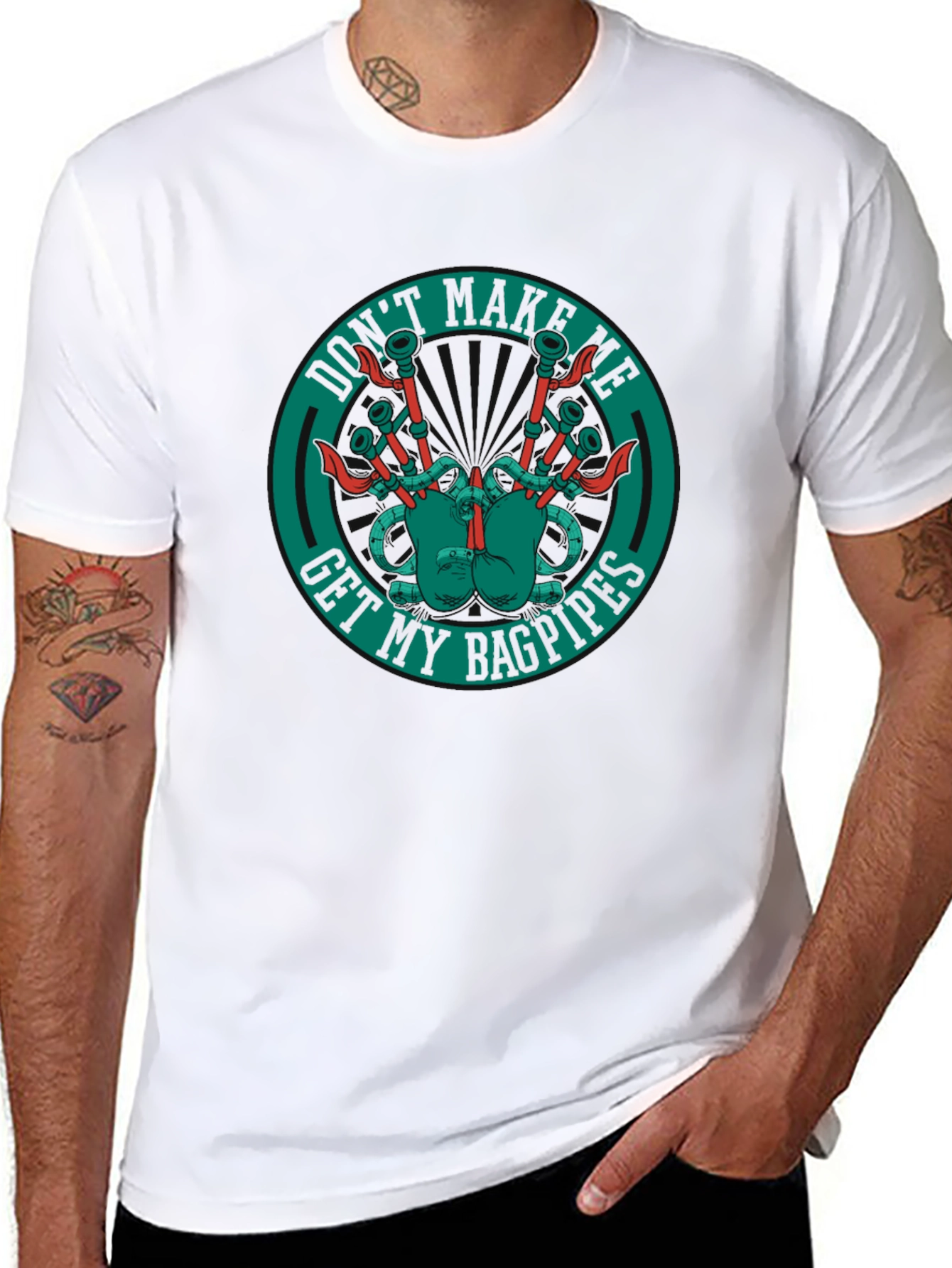 Dont Make Me Get My Bagpipes Graphic T-Shirt