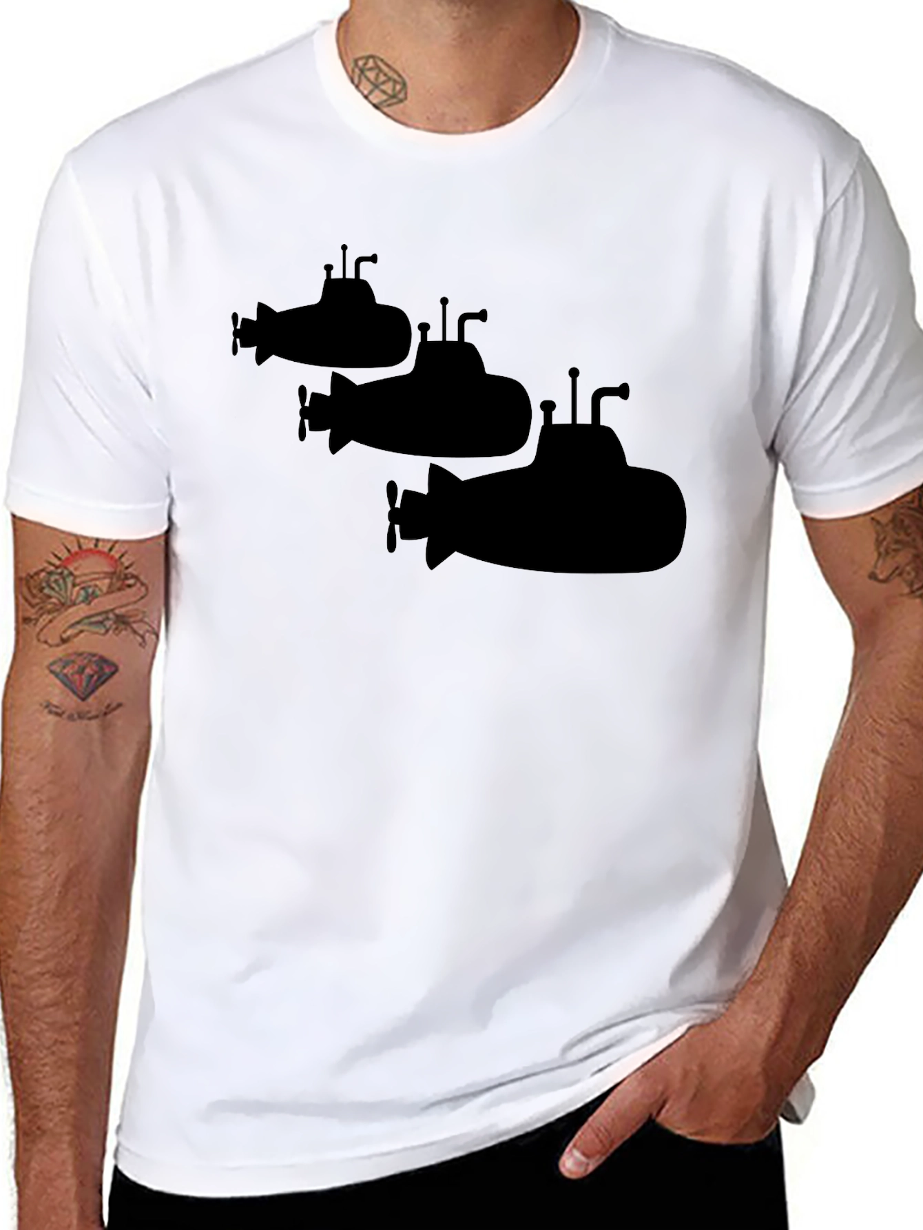 Submarine Trio Graphic Tee - Classic Black T-Shirt
