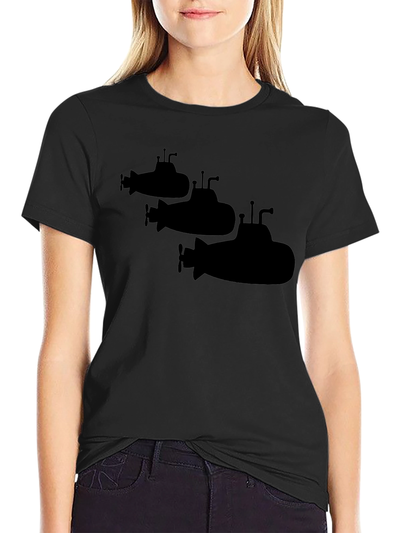 Submarine Trio Graphic Tee - Classic Black T-Shirt